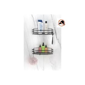 Teknotel ST-207 Yapışkanlı Kancalı 2 Siyah Köşelik Banyo