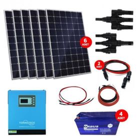 Teknovasyon Arge Güneş Enerjisi Bağ Evi Solar Paketi 5 KVA İnverter 330 W Güneş Paneli 150ah Jel Akü