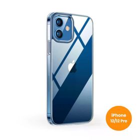 TEKNOWAY iPhone 12 / 12 Pro - Siyah Şeffaf Crystal Silikon Kılıf