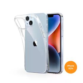 Teknoway iPhone 13 / 14 - Siyah Şeffaf Crystal Silikon Kılıf