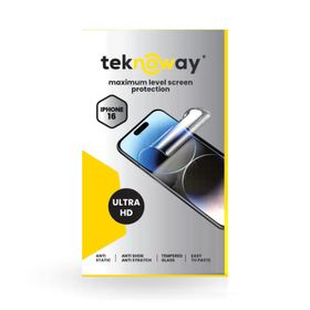 Teknoway iPhone 16 Antistatik Ekran Koruyucu Ultra Hd Cam