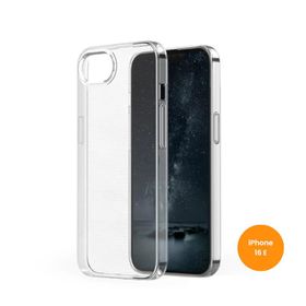 Teknoway iPhone 16 E Şeffaf Siyah Crystal Silikon Kılıf