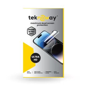 Teknoway iPhone 16 Pro Max Antistatik Ekran Koruyucu Ultra Hd Cam