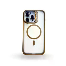 Teknoway Shock Armor iPhone 14 Pro Max Lens Koruyucu Kahverengi Kılıf