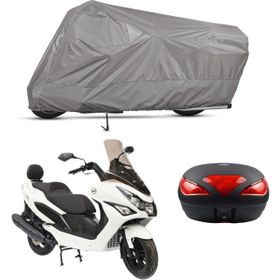 Teksin Daelim S3 Advance 250 Arka Çanta Uyumlu A+ Kalite Gri Motosiklet Brandası