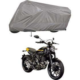 Teksin Ducati Scrambler Full Thorttle A+ Kalite Gri Motosiklet Brandası
