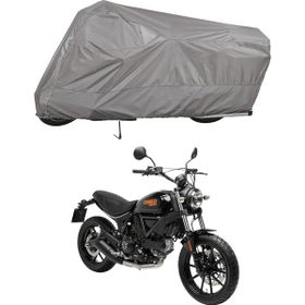 Teksin Ducati Scrambler Icon A+ Kalite Gri Motosiklet Brandası