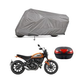 Teksin Ducati Scrambler Icon Arka Çanta Uyumlu Motosiklet Brandası