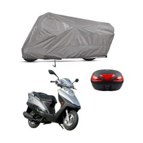 Teksin Haojue HJ 125ST Arka Çanta Uyumlu A+ Kalite Gri Motosiklet Brandası