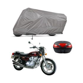 Teksin Honda CB 750 Arka Çanta Uyumlu A+ Kalite Gri Motosiklet Brandası