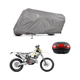 Teksin Husqvarna TE 250 Arka Çanta Uyumlu Motosiklet Brandasısı