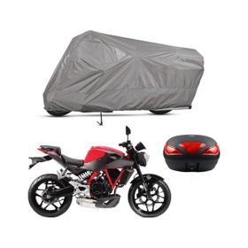 Teksin Hyosung GD 250 N Arka Çanta Uyumlu A+ Kalite Gri Motosiklet Brandası