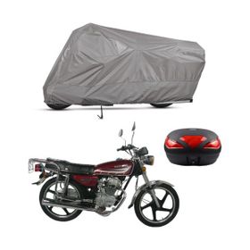 Teksin Kral KR-100-2A Arka Çanta Uyumlu A+ Kalite Gri Motosiklet Brandası