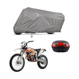 Teksin KTM 250 Freeride R Arka Çanta Uyumlu A+ Kalite Gri Motosiklet Brandası