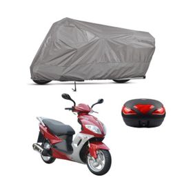 Teksin Kuba Apricot 125 Arka Çanta Uyumlu A+ Kalite Gri Motosiklet Brandası