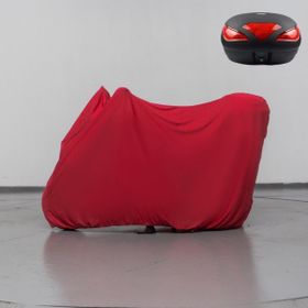 Teksin Kuba STR 250 Çantalı Kırmızı Penye Örtü Motorsiklet Brandası