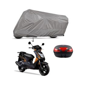 Teksin Kymco Agility 50 Arka Çanta Uyumlu A+ Kalite Gri Motosiklet Brandası