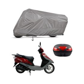 Teksin Mondial 125 NT Turkuaz Arka Çanta Uyumlu A+ Kalite Gri Motosiklet Brandası