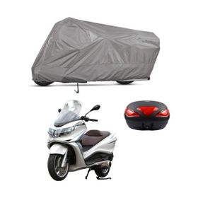 Teksin Piaggio X10 350 Arka Çanta Uyumlu A+ Kalite Gri Motosiklet Brandası