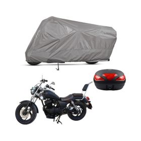 Teksin Ramzey QM 250 Arka Çanta Uyumlu A+ Kalite Gri Motosiklet Brandası