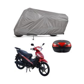 Teksin Stmax Mega 100 Arka Çanta Uyumlu A+ Kalite Gri Motosiklet Brandası