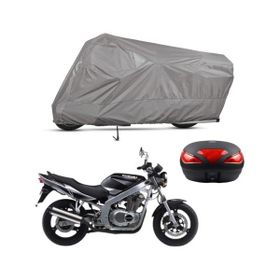 Teksin Suzuki GS 500 Arka Çanta Uyumlu A+ Kalite Gri Motosiklet Brandası