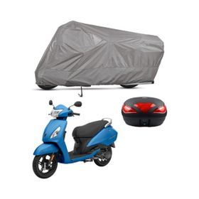 Teksin Tvs Jupiter Arka Çanta Uyumlu A+ Kalite Gri Motosiklet Brandası