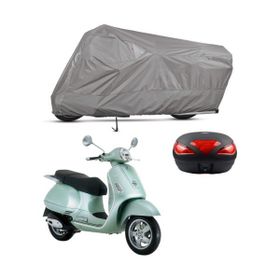 Teksin Vespa GT 200 Arka Çanta Uyumlu A+ Kalite Gri Motosiklet Brandası