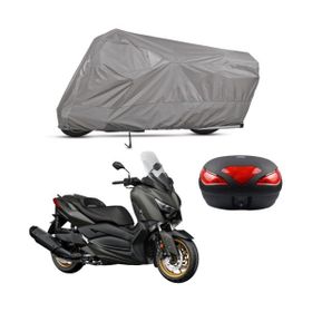 Teksin Yamaha X Max 400 Arka Çanta Uyumlu A+ Kalite Gri Motosiklet Brandası