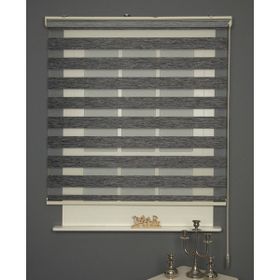 Tekstilline Bambu Stor Zebra Perde - 150 x 260 cm - Siyah