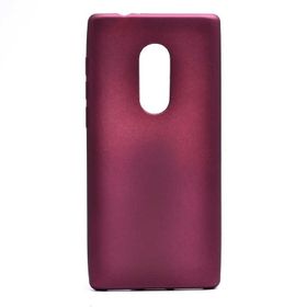 Teleplus Alcatel 5 Bordo Lüks Silikon Kılıf+Nano Ekran Koruyucu