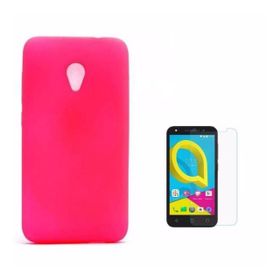 Teleplus Alcatel U5 Silikon Pembe Kılıf