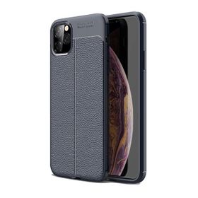 Teleplus Apple iPhone 11 Deri Dokulu Lacivert Silikon Kılıf