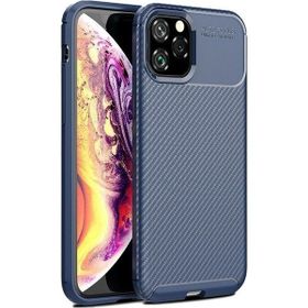 Teleplus Apple iPhone 11 Pro Negro Karbon Lacivert Silikon Kılıf