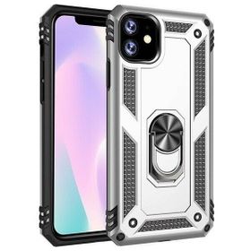 Teleplus Apple iPhone 11 Vega Yüzüklü Standlı Kapak Gri Kılıf
