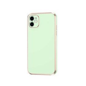 Teleplus Apple iPhone 12 Kamera Korumalı Lazer Bark Silikon Siyah Kılıf