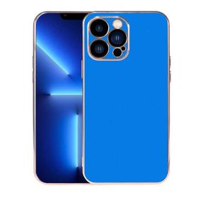 Teleplus Apple iPhone 13 Pro Kamera Korumalı Lazer Viyana Silikon Mavi Kılıf
