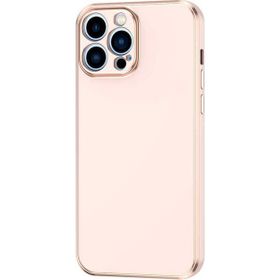Teleplus Apple iPhone 13 Pro Max Kamera Korumalı Lazer Bark Silikon Rose Gold Kılıf