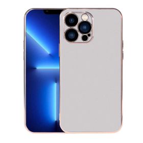 Teleplus Apple iPhone 13 Pro Max Kamera Korumalı Lazer Viyana Silikon Gold Kılıf