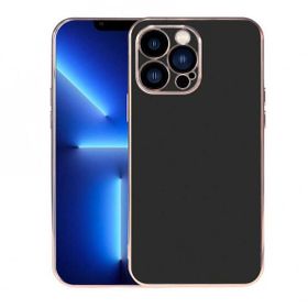 Teleplus Apple iPhone 13 Pro Max Kamera Korumalı Lazer Viyana Silikon Gold Kılıf