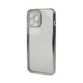 Teleplus Apple iPhone 13 Pro Max Kamera Korumalı Taşlı Mina Lazer Kapak Mavi Kılıf