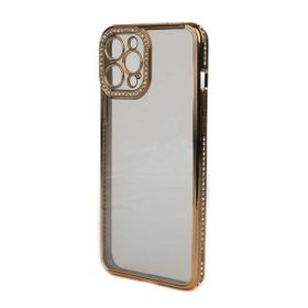 Teleplus Apple iPhone 13 Pro Max Kamera Korumalı Taşlı Mina Lazer Kapak Mor Kılıf