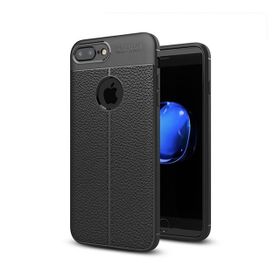 Teleplus Apple iPhone 7 Plus Suni Deri Dokulu Silikon Kırmızı Kılıf