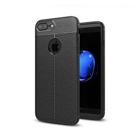 Teleplus Apple iPhone 7 Plus Suni Deri Dokulu Silikon Kırmızı Kılıf