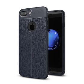 Teleplus Apple iPhone 7 Plus Suni Deri Dokulu Silikon Kırmızı Kılıf