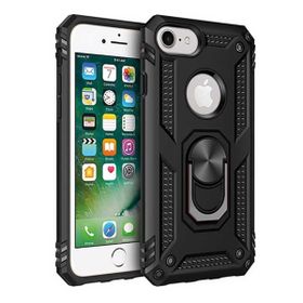 Teleplus Apple iPhone 7 Vega Yüzüklü Tank Kapak Kılıf Gümüş ve Nano Ekran Koruyucu