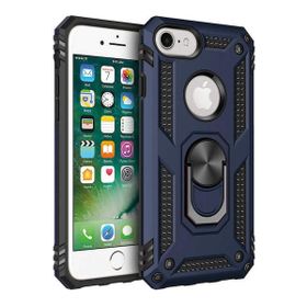 Teleplus Apple iPhone 7 Vega Yüzüklü Tank Kapak Kılıf Gümüş ve Nano Ekran Koruyucu
