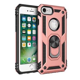 Teleplus Apple iPhone 7 Vega Yüzüklü Tank Kapak Kılıf Gümüş ve Nano Ekran Koruyucu