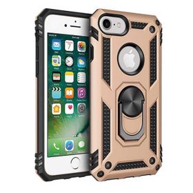 Teleplus Apple iPhone 7 Vega Yüzüklü Tank Kapak Kılıf Gümüş ve Nano Ekran Koruyucu