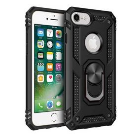 Teleplus Apple iPhone 7 Vega Yüzüklü Tank Kapak Kılıf Gümüş ve Nano Ekran Koruyucu